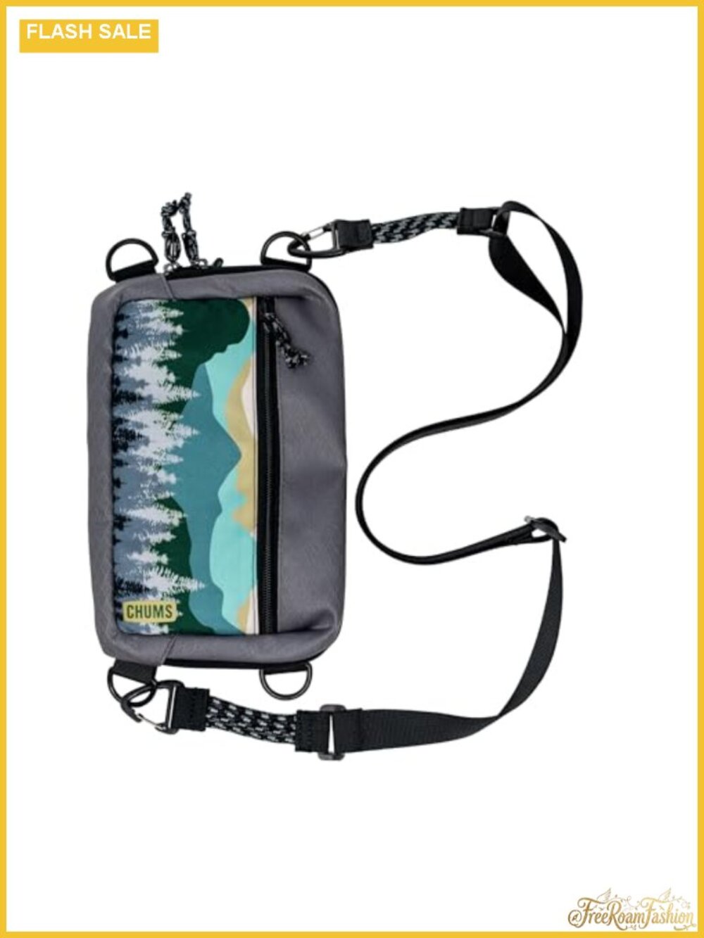 Chums Rover Crossbody Bag Sling Purse Water Resistant Polyester Blend